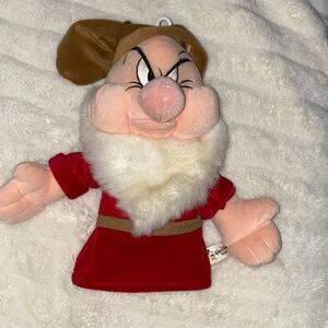 Plush Disney World GRUMPY Snow White Dwarf Hand Puppet Original Theme Park